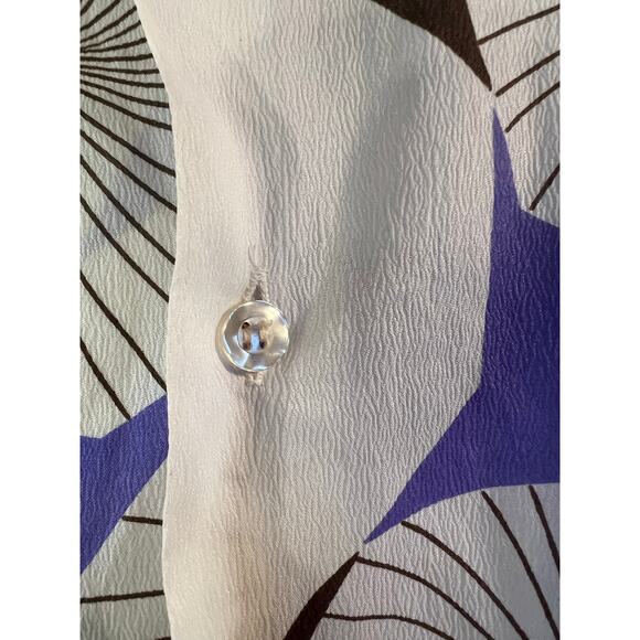 Vintage Marlboro White Brown Purple Spiral printed Short Sleeve Shirt  Large EC - Picture 7 of 7